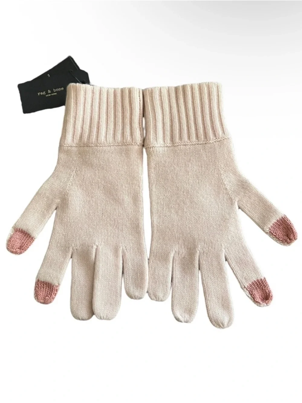 Rag & Bone Pink Blush Ace Cashmere Blend Gloves NWT One Size